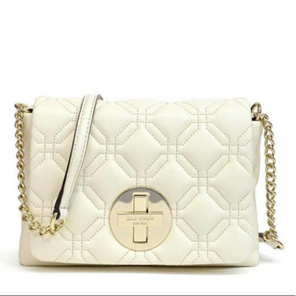 ✨HP✨ KATE SPADE Ivory Leather Crossbody Bag - Picture 1 of 15